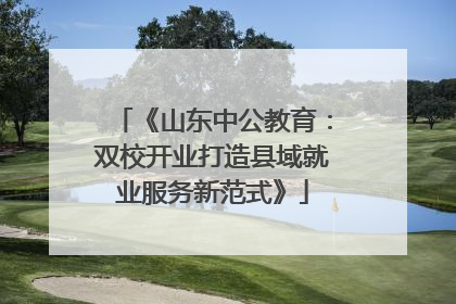 《山东中公教育：双校开业打造县域就业服务新范式》