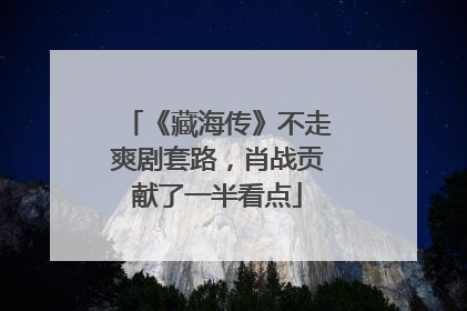 《藏海传》不走爽剧套路，肖战贡献了一半看点