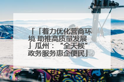 「着力优化营商环境 助推高质量发展」瓜州：“全天候”政务服务惠企便民