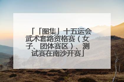 「图集」十五运会武术套路资格赛（女子、团体赛区）、测试赛在南沙开赛