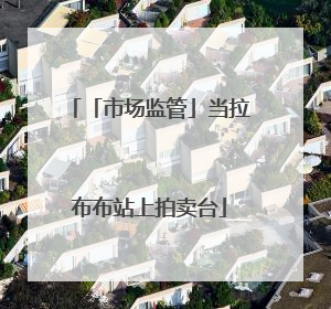 「市场监管」当拉布布站上拍卖台