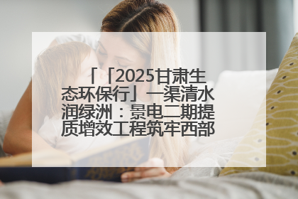「2025甘肃生态环保行」一渠清水润绿洲：景电二期提质增效工程筑牢西部生态安全屏障