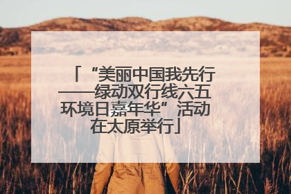 “美丽中国我先行——绿动双行线六五环境日嘉年华”活动在太原举行