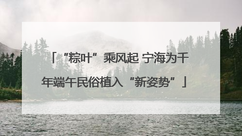 “粽叶”乘风起 宁海为千年端午民俗植入“新姿势”