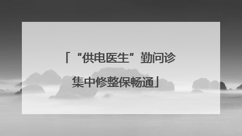“供电医生”勤问诊 集中修整保畅通