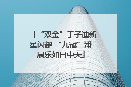 “双金”于子迪新星闪耀 “九冠”潘展乐如日中天