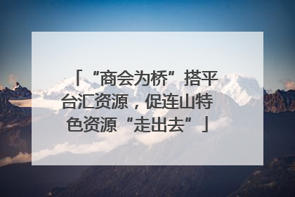 “商会为桥”搭平台汇资源，促连山特色资源“走出去”