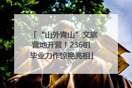 “山外青山”文旅营地开营！236组毕业力作惊艳亮相