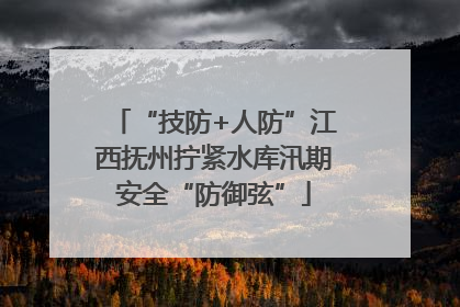 “技防+人防”江西抚州拧紧水库汛期安全“防御弦”