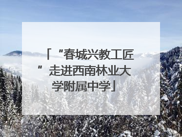 “春城兴教工匠”走进西南林业大学附属中学