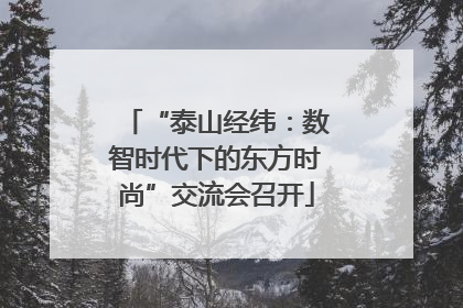 “泰山经纬：数智时代下的东方时尚”交流会召开