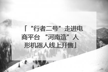 “行者二号”走进电商平台 “河南造”人形机器人线上开售