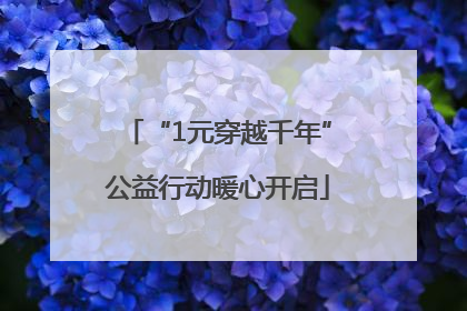 “1元穿越千年”公益行动暖心开启