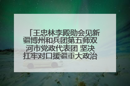 王忠林李殿勋会见新疆博州和兵团第五师双河市党政代表团 坚决扛牢对口援疆重大政治责任 推动双方实现优势互补务实合作
