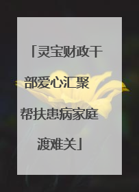 灵宝财政干部爱心汇聚 帮扶患病家庭渡难关