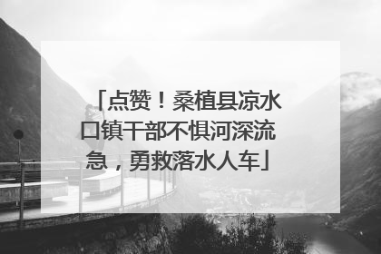 点赞！桑植县凉水口镇干部不惧河深流急，勇救落水人车