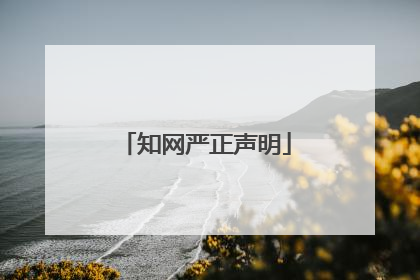 知网严正声明