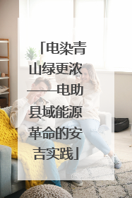 电染青山绿更浓——电助县域能源革命的安吉实践