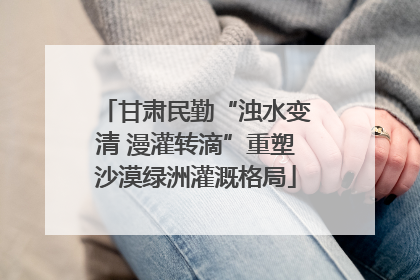 甘肃民勤“浊水变清 漫灌转滴”重塑沙漠绿洲灌溉格局
