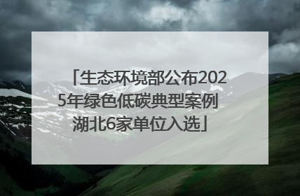 生态环境部公布2025年绿色低碳典型案例 湖北6家单位入选