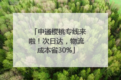 申通樱桃专线来啦！次日达，物流成本省30%