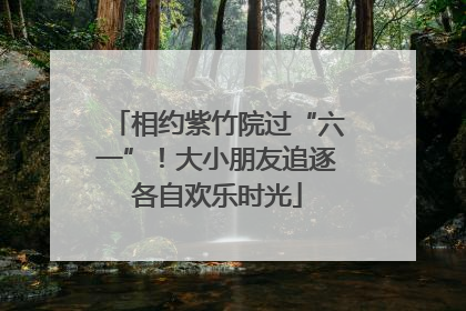 相约紫竹院过“六一”！大小朋友追逐各自欢乐时光