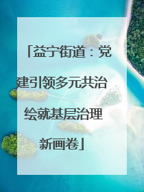 益宁街道：党建引领多元共治 绘就基层治理新画卷