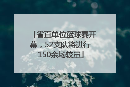 省直单位篮球赛开幕，52支队将进行150余场较量