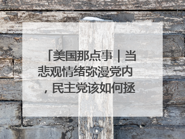 美国那点事｜当悲观情绪弥漫党内，民主党该如何拯救自己？