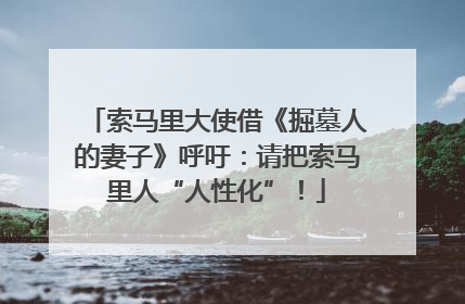 索马里大使借《掘墓人的妻子》呼吁：请把索马里人“人性化”！
