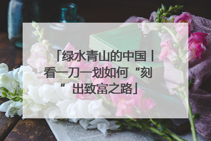 绿水青山的中国丨看一刀一划如何“刻”出致富之路