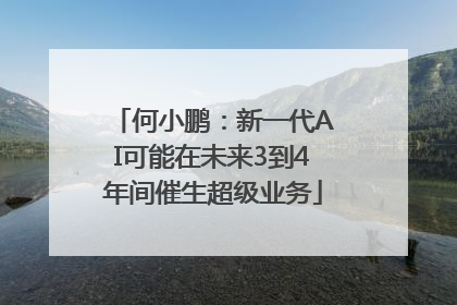 何小鹏：新一代AI可能在未来3到4年间催生超级业务