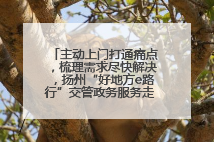 主动上门打通痛点，梳理需求尽快解决，扬州“好地方e路行”交管政务服务走进规上企业