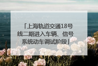上海轨道交通18号线二期进入车辆、信号系统动车调试阶段