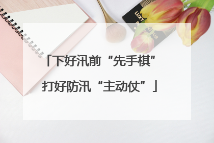 下好汛前“先手棋” 打好防汛“主动仗”