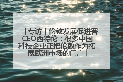 专访丨伦敦发展促进署CEO西特伦：很多中国科技企业正把伦敦作为拓展欧洲市场的门户
