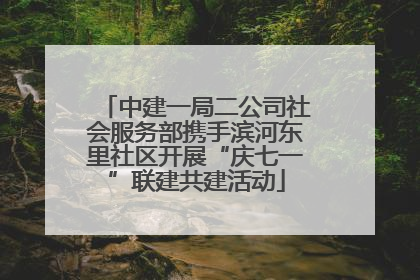 中建一局二公司社会服务部携手滨河东里社区开展“庆七一”联建共建活动