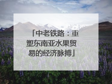 中老铁路：重塑东南亚水果贸易的经济脉搏