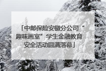中邮保险安徽分公司“趣味画室”学生金融教育安全活动圆满落幕