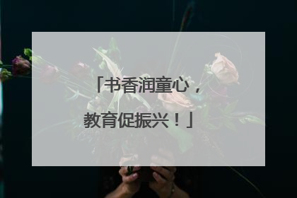 书香润童心，教育促振兴！