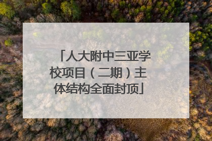 人大附中三亚学校项目（二期）主体结构全面封顶