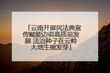 云南开展民法典宣传赋能边疆高质量发展 法治种子在云岭大地生根发芽