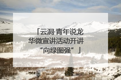 云洞·青年说龙华微宣讲活动开讲“向绿图强”