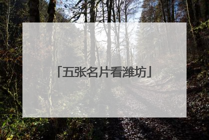 五张名片看潍坊