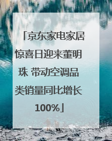 京东家电家居惊喜日迎来董明珠 带动空调品类销量同比增长100%