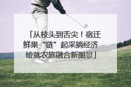 从枝头到舌尖！宿迁鲜果“链”起采摘经济绘就农旅融合新图景