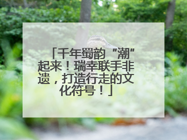 千年蜀韵“潮”起来！瑞幸联手非遗，打造行走的文化符号！