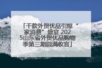 千款外贸优品引爆“家消费”盛宴 2025山东省外贸优品购物季第三期圆满收官
