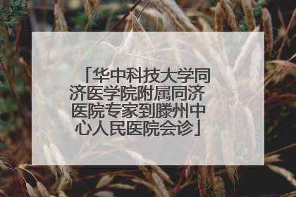 华中科技大学同济医学院附属同济医院专家到滕州中心人民医院会诊