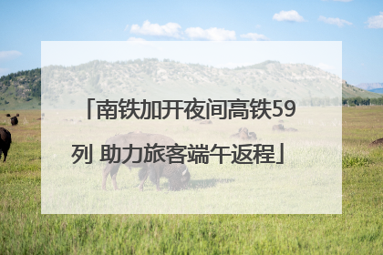 南铁加开夜间高铁59列 助力旅客端午返程